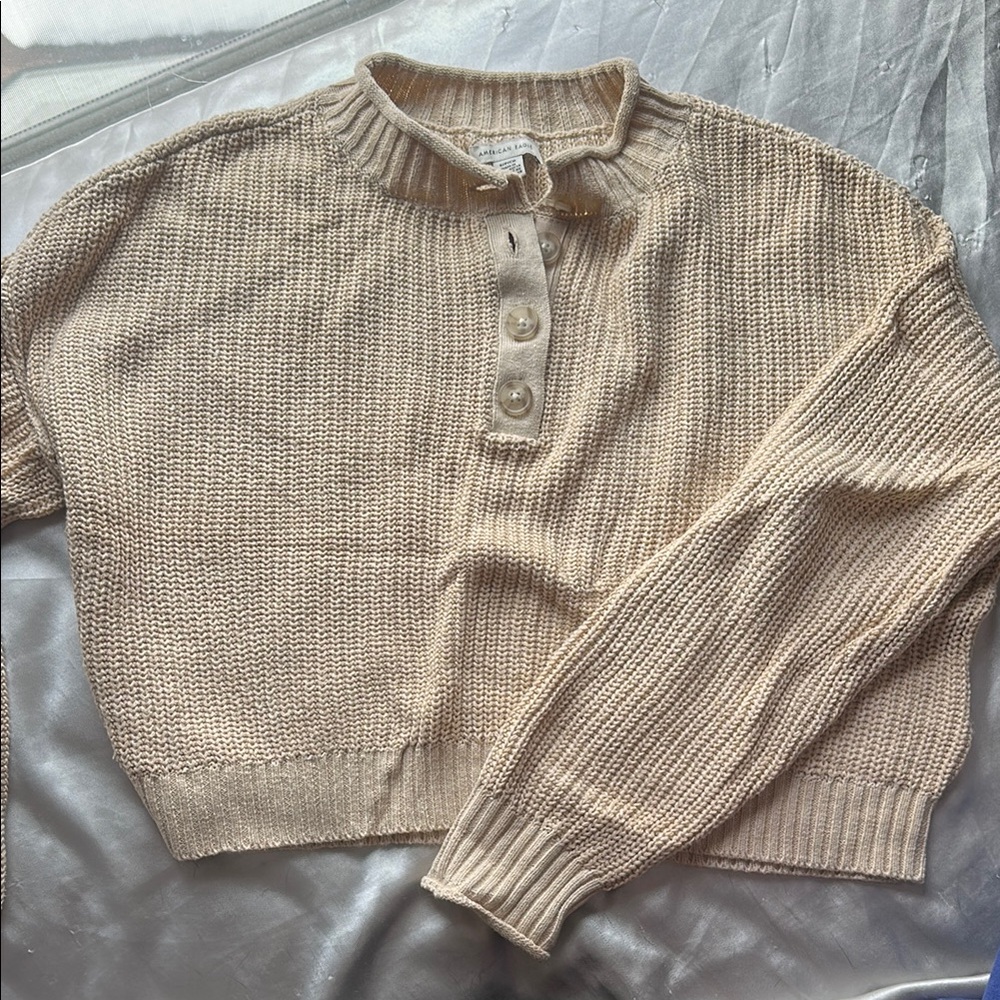 American Eagle Outfitters Cream Sweater